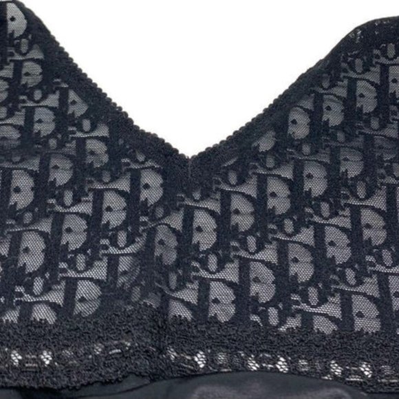 Dior Other - Sexy DIOR Trotter Logo Black Slip Dress Lingerie